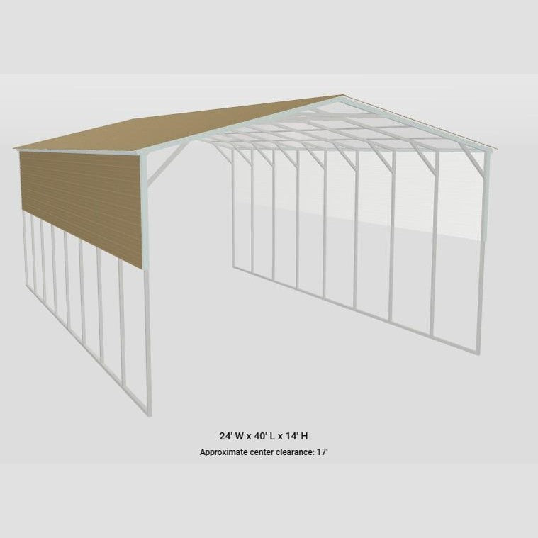 24' x 40' x 14' Vertical Roof RV Cover