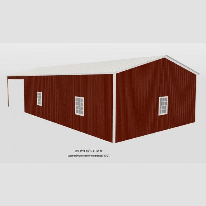24' x 50' x 10' Combo Pavilion Garage Carport