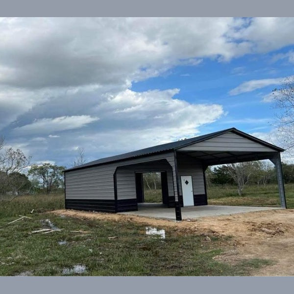 24' x 50' x 10' Two Car Combo Workshop Garage Carport