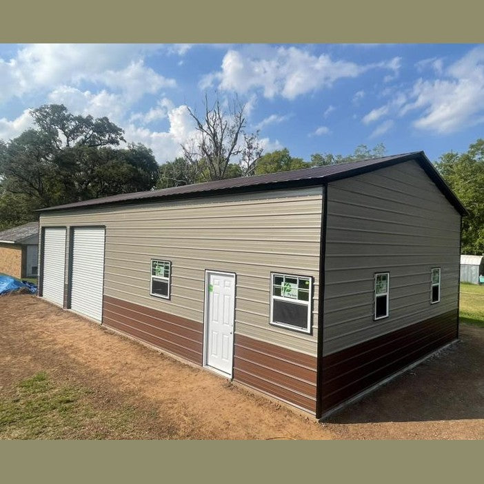24' x 50' x 12' Two Car Garage Workshop Combo