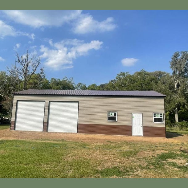 24' x 50' x 12' Two Car Garage Workshop Combo