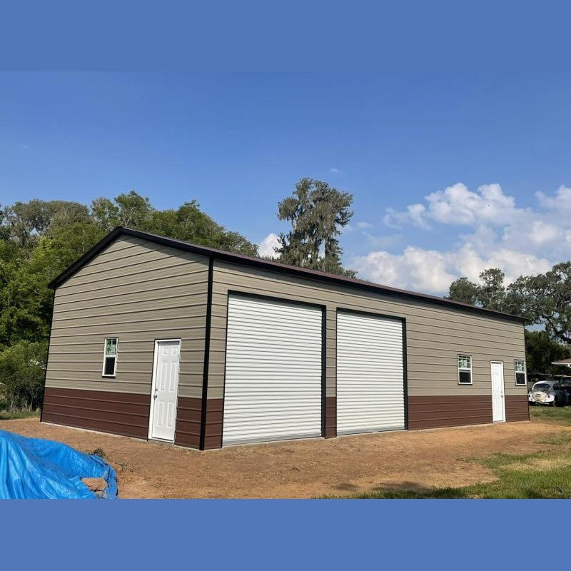 24' x 50' x 12' Two Car Garage Workshop Combo