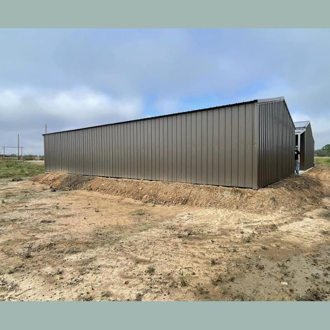 Ready Built Steel 24' x 50' x 9' TEXAS ONLY Steel Post-Frame Loafing Shed