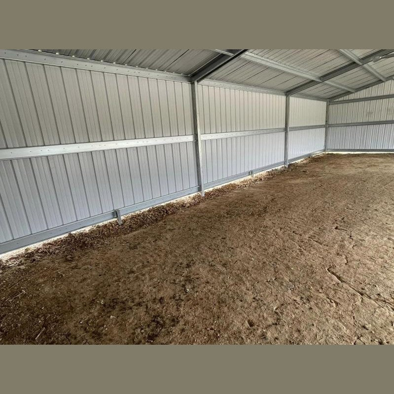 Ready Built Steel 24' x 50' x 9' TEXAS ONLY Steel Post-Frame Loafing Shed