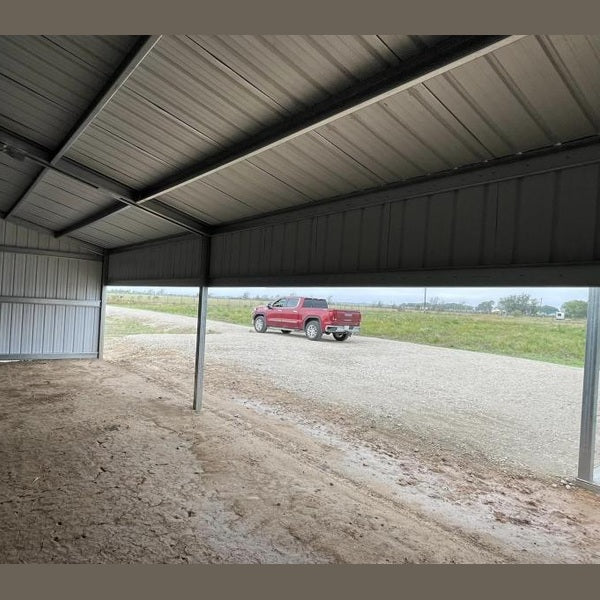 Ready Built Steel 24' x 50' x 9' TEXAS ONLY Steel Post-Frame Loafing Shed