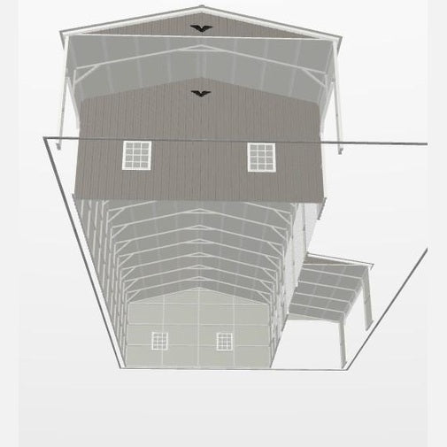 24' x 70' x 11' Luxury Garage Workshop with Lean to