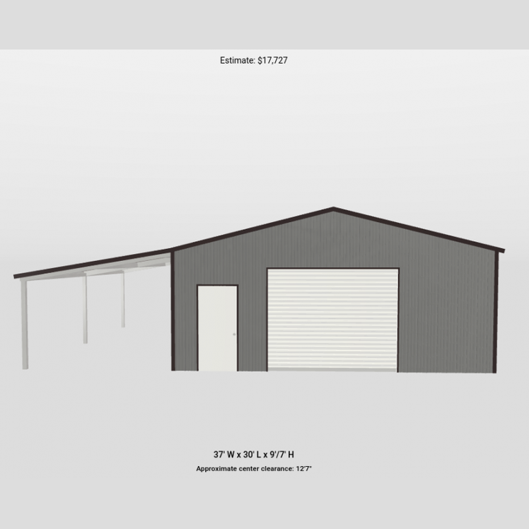 Ready Built Steel 25' x 30' x 9' TEXAS ONLY Steel Framed Pole Barn