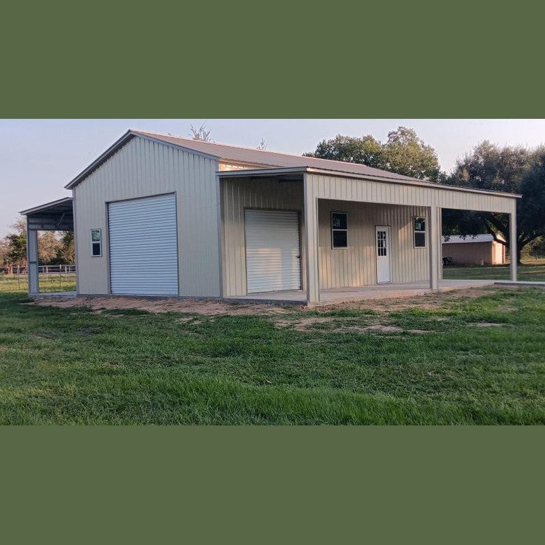 25' x 40' x 12' Main with 10' & 12' Leans