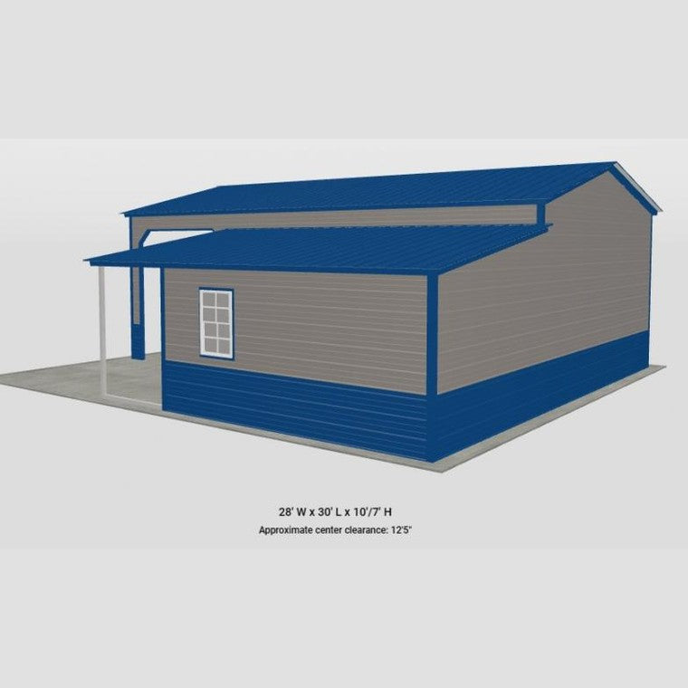 28' x 30' x 10'/7' Workshop Garage