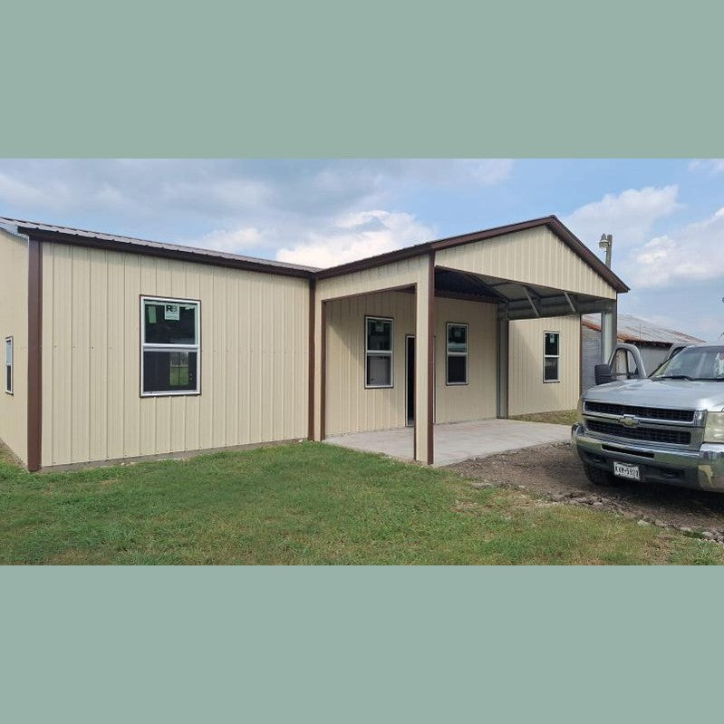 30' x 50' x 10' All Vertical Barndominium, Guest Cottage