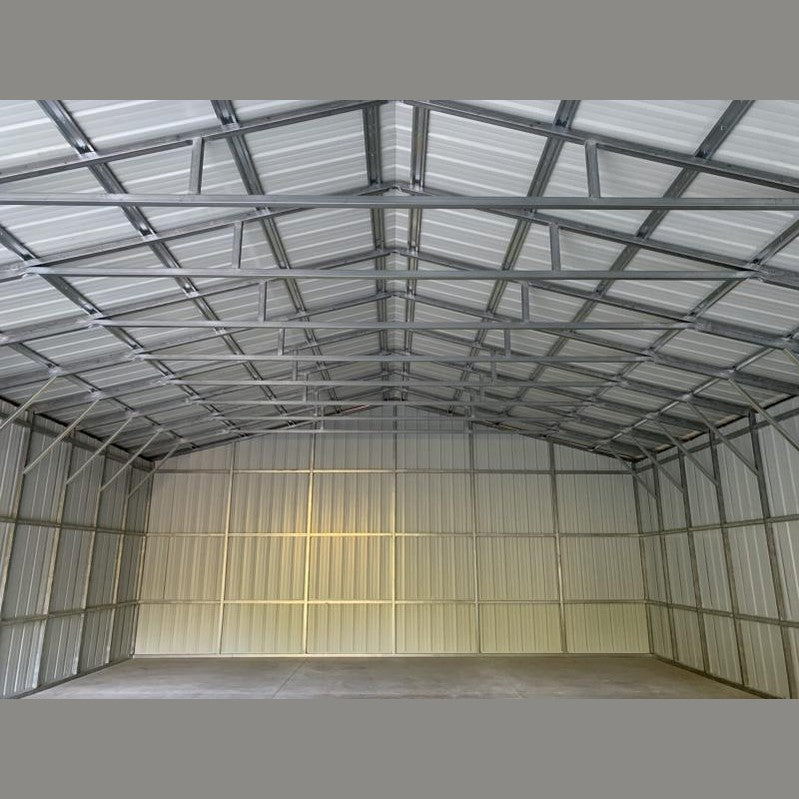 30' x 50' x 10' All Vertical Metal Garage Barn Workshop