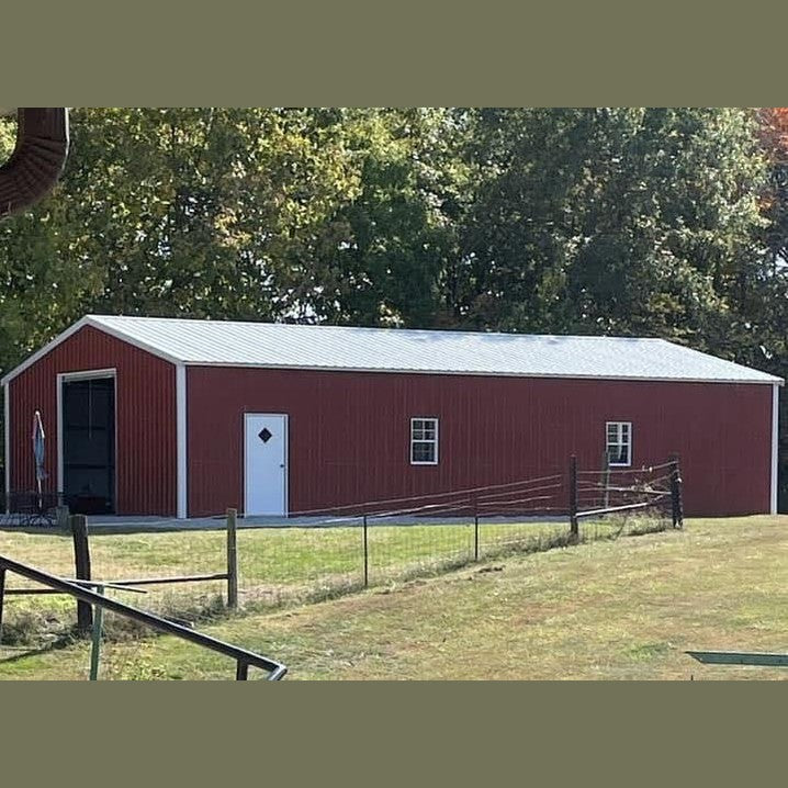 30' x 50' x 10' All Vertical Metal Garage Barn Workshop