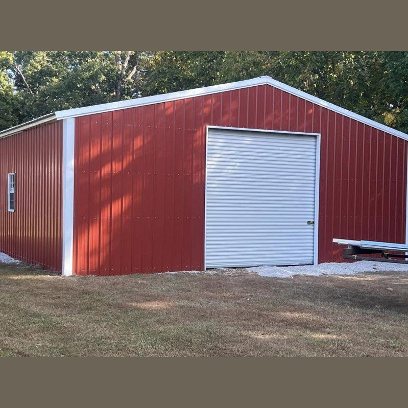 30' x 50' x 10' All Vertical Metal Garage Barn Workshop