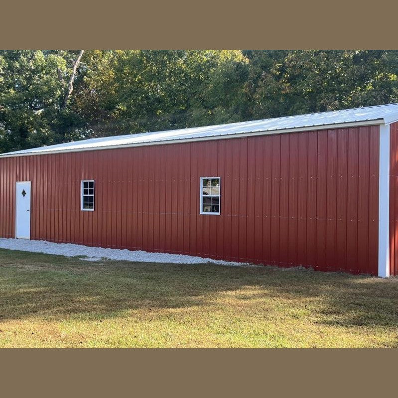 30' x 50' x 10' All Vertical Metal Garage Barn Workshop
