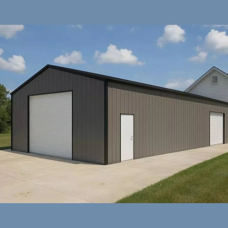 30 x 50 x 12 All-Vertical Metal Barn Garage Workshop