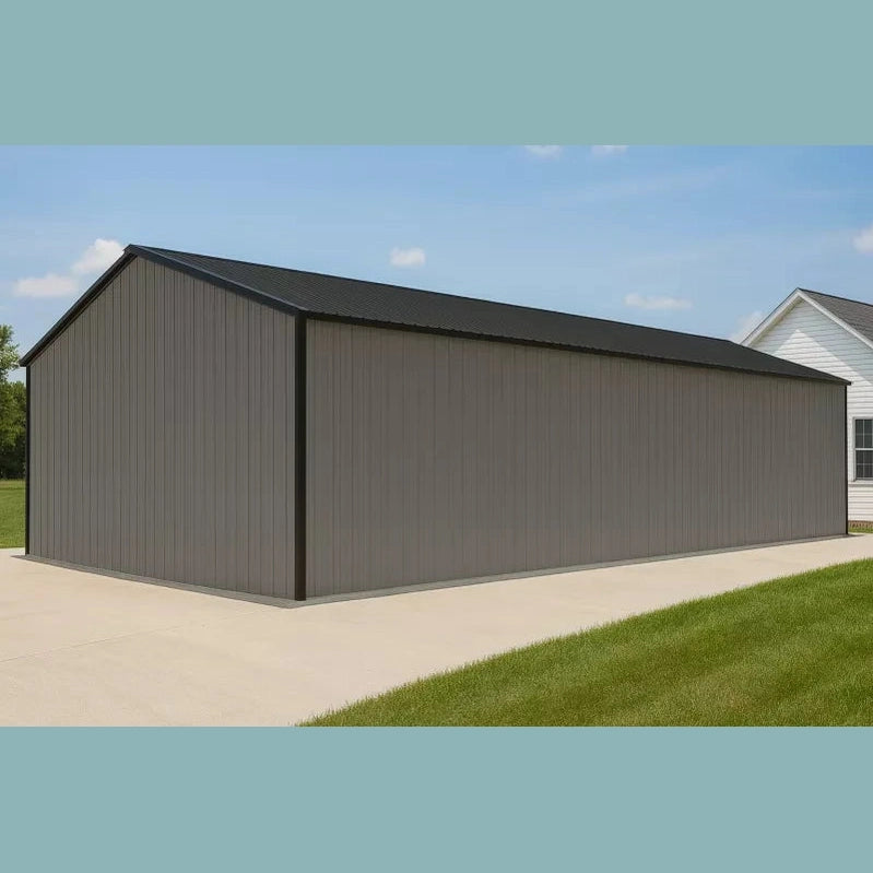 30 x 50 x 12 All-Vertical Metal Barn Garage Workshop
