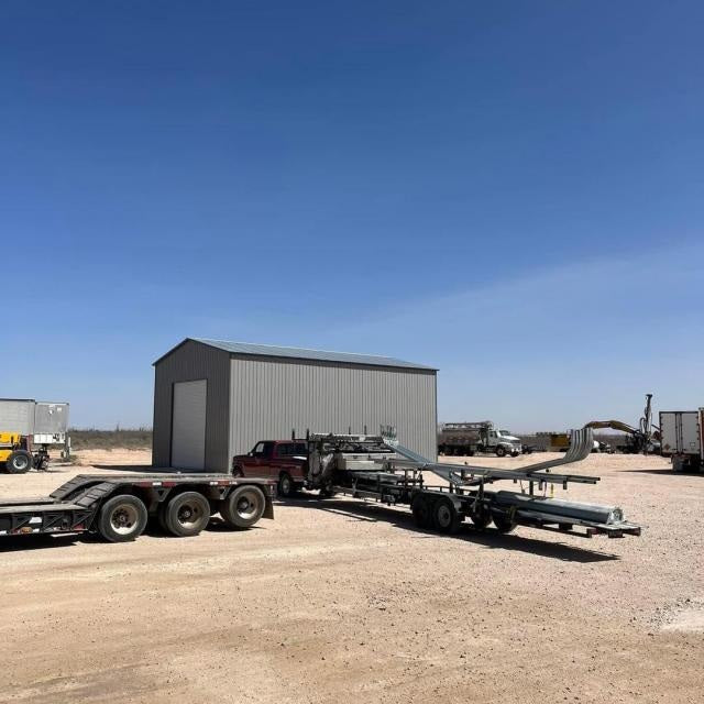 30' x 50' x 20' All Vertical Metal Building - Semi