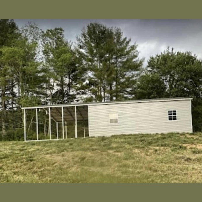 30' x 60' x 10' Carport Garage Combo