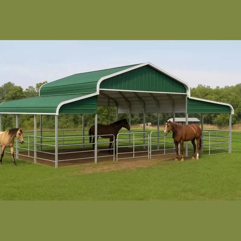 40' x 25' x 10/7' Ag Cover, Horse Barn, Animal Shelter, Hay Cover
