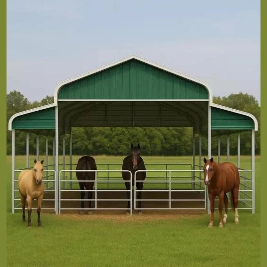 40' x 25' x 10/7' Ag Cover, Horse Barn, Animal Shelter, Hay Cover