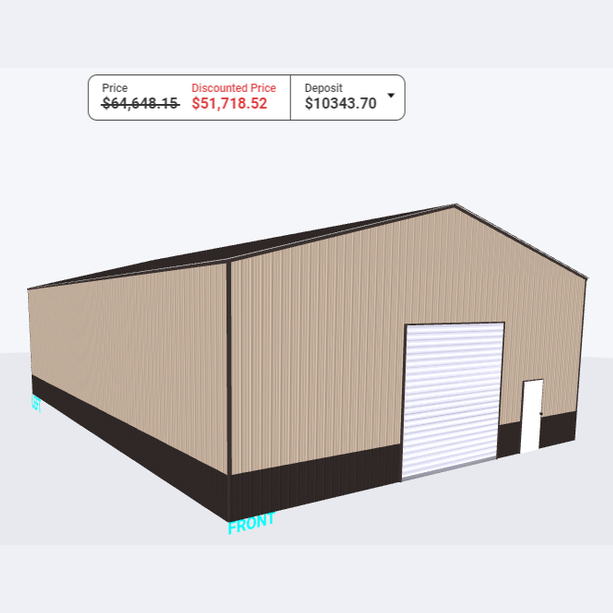 40' x 60' x 16' Commercial Metal Building
