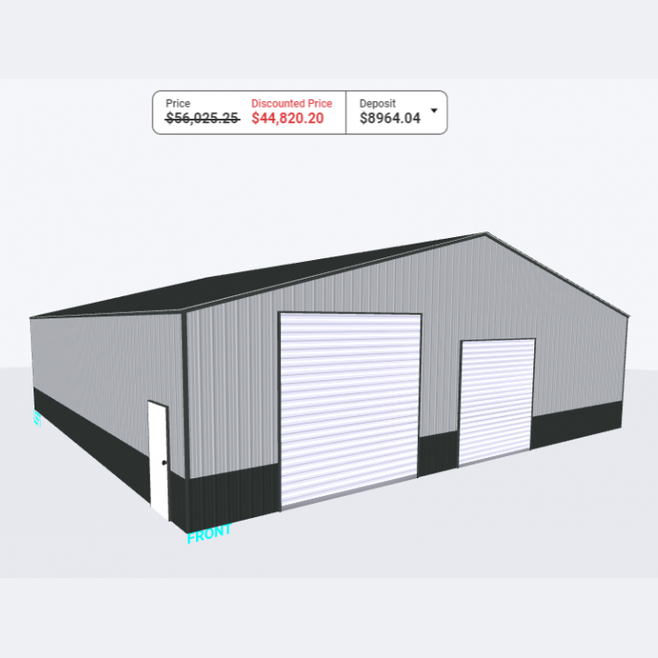 50' x 50' x 12' Commercial or Residential Metal Building