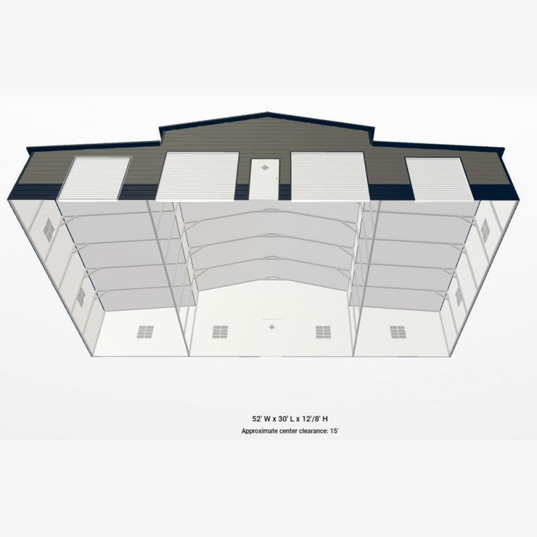 52 x 30 x 12/8 Equipment Building