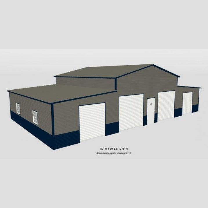 52 x 30 x 12/8 Equipment Building