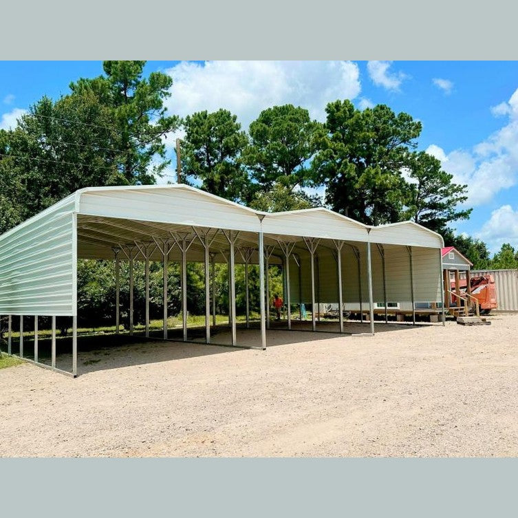 54' x 35' x 10' Regular Roof Style Triple Connected Carport Garage/Carport