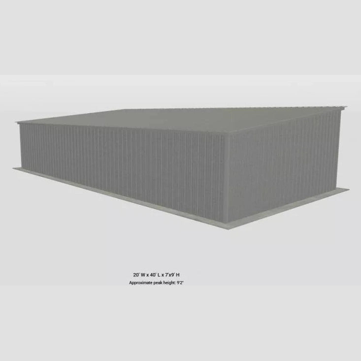 Ready Built Steel TEXAS ONLY - 20'x 40' x 9'/7' Steel Post-Frame Animal Shelter Loafing Shed