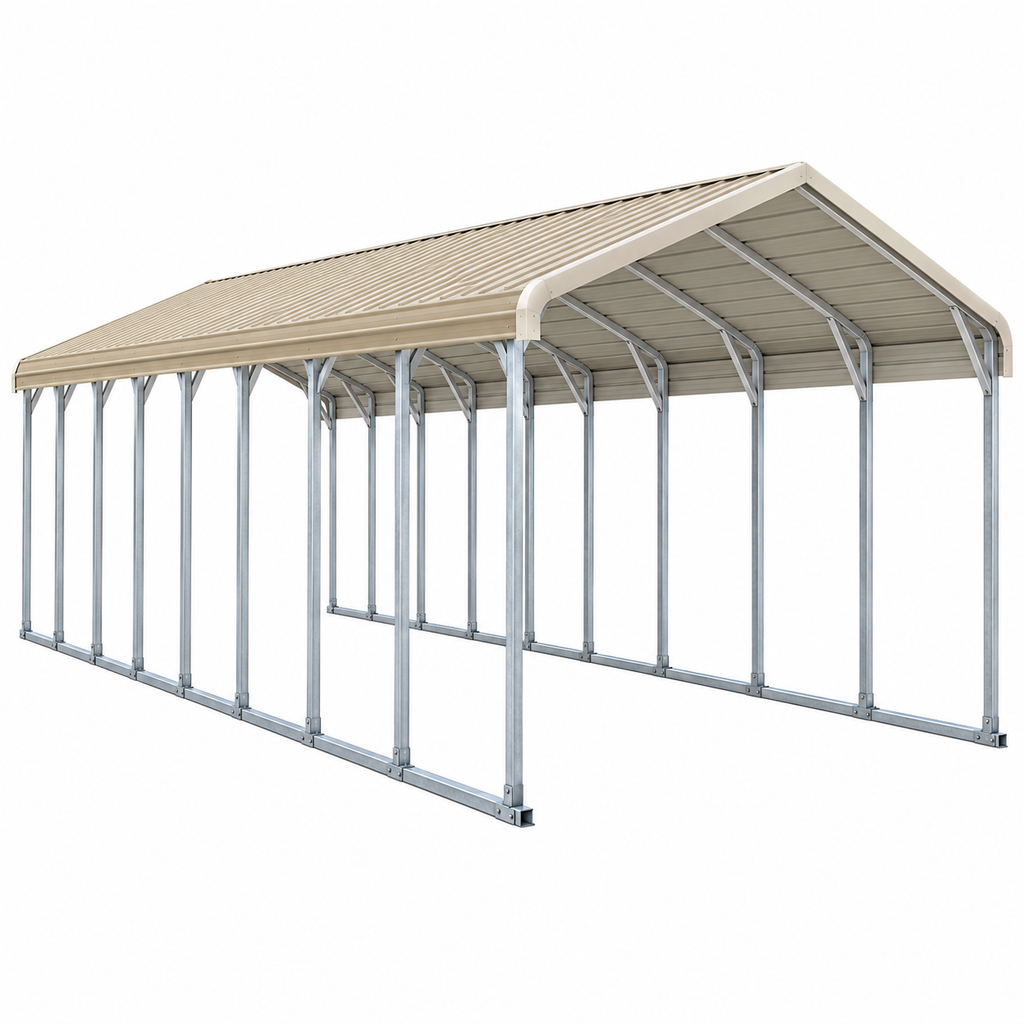 18' x 35' x 12' Regular Roof Basic RV, Boat or Ag Cover Carport