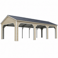 24' x 35' x 9' Deluxe Three Car / Truck / Boat Carport