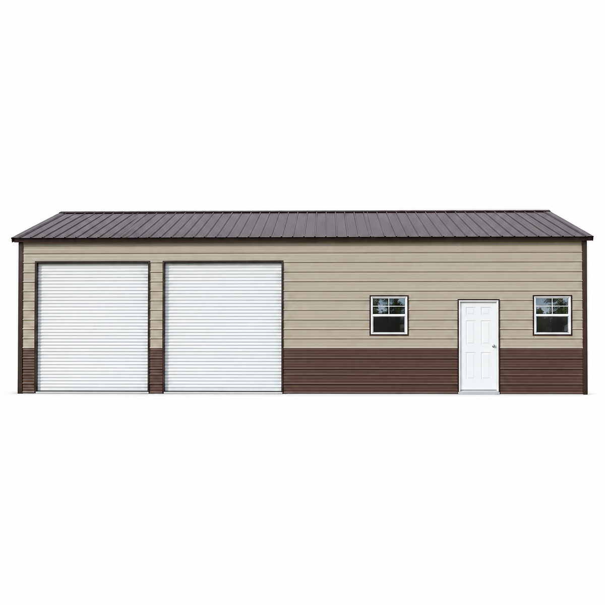 24' x 50' x 12' Two Car Garage Workshop Combo