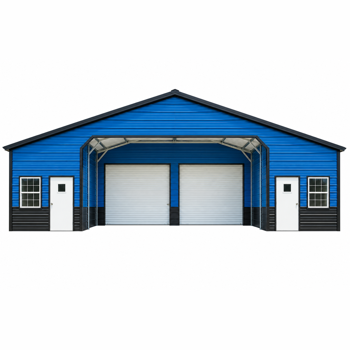 48' x 40' x 12'/9' Triple-Wide Workshop Garage Barn