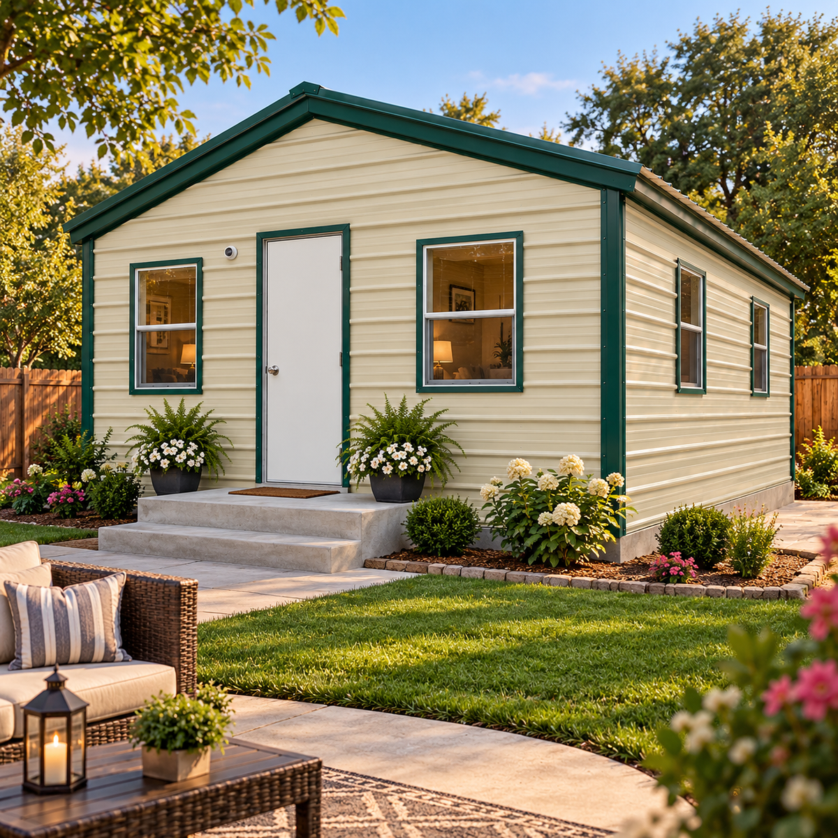 20' x 20' x 8' Guest Cottage Tiny Home 400' ADU Ba