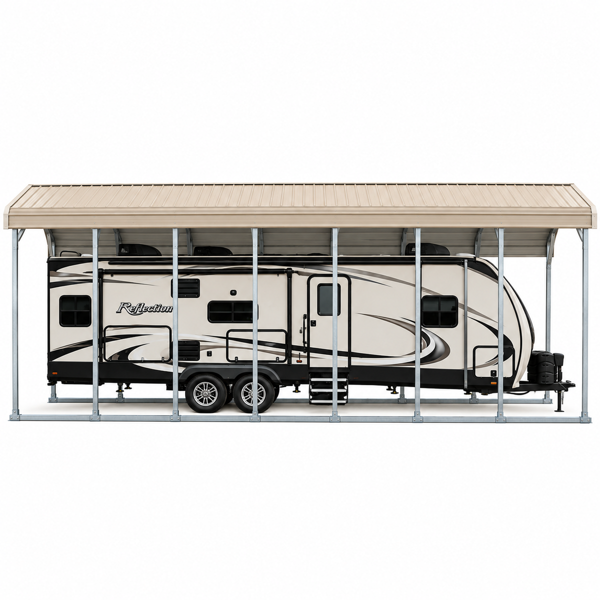 18' x 35' x 12' Regular Roof Basic RV, Boat or Ag Cover Carport
