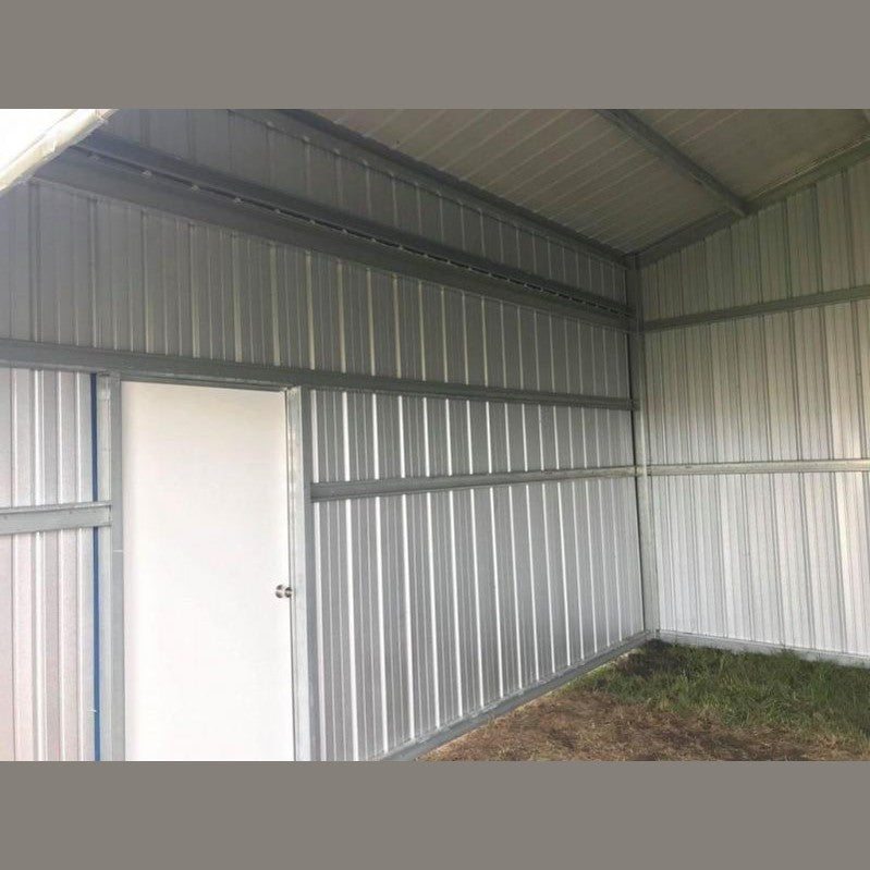 Ready Built Steel 25'x30'x9' - TEXAS ONLY Galvanized Steel Post Frame Two Car Garage/Shop