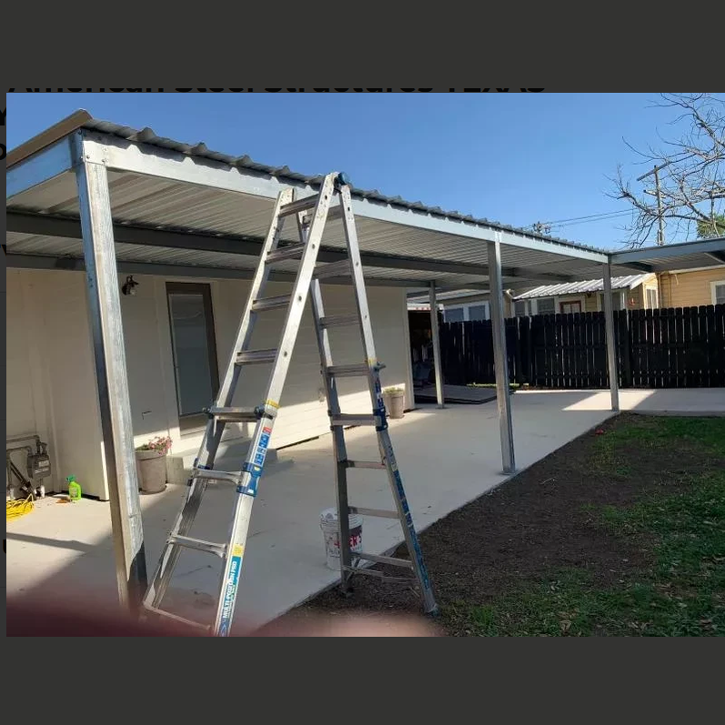 Ready Built Steel TEXAS ONLY: 10' x 30' x 8' Steel Post Frame Rear Patio Cover Awning