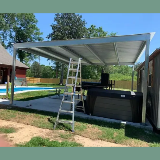 Ready Built Steel TEXAS ONLY: 18' x 20' x 8' Steel Post Frame Backyard Awning Patio