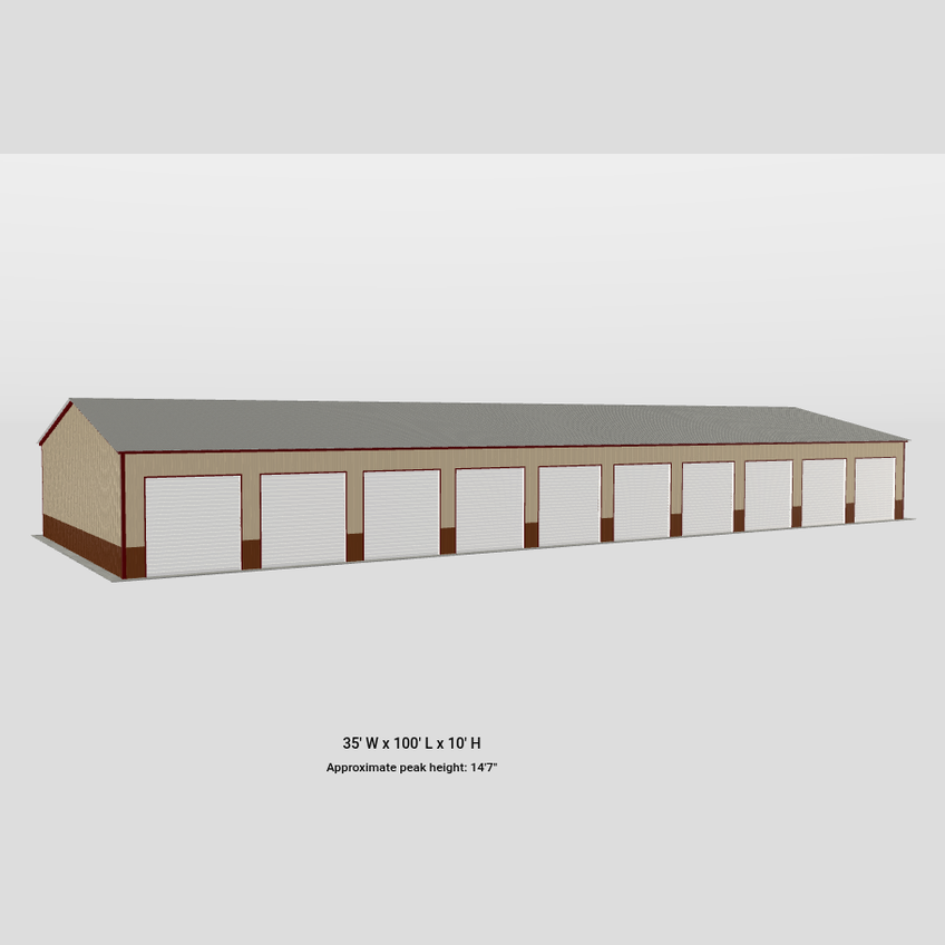 35'x100'x9' Twenty Unit Storage
