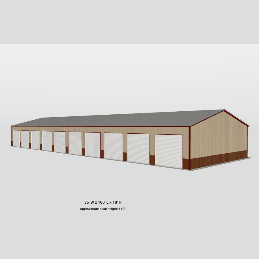 35'x100'x9' Twenty Unit Storage