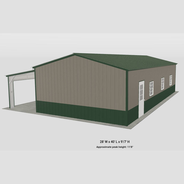 28'x40'x9'/7' Cabin Shell Tiny Home