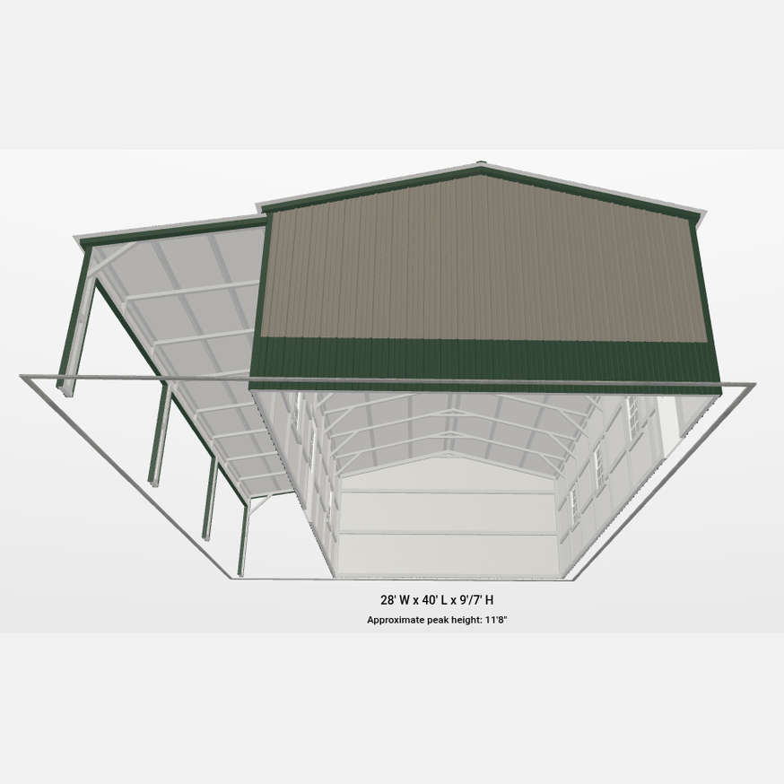 28'x40'x9'/7' Cabin Shell Tiny Home