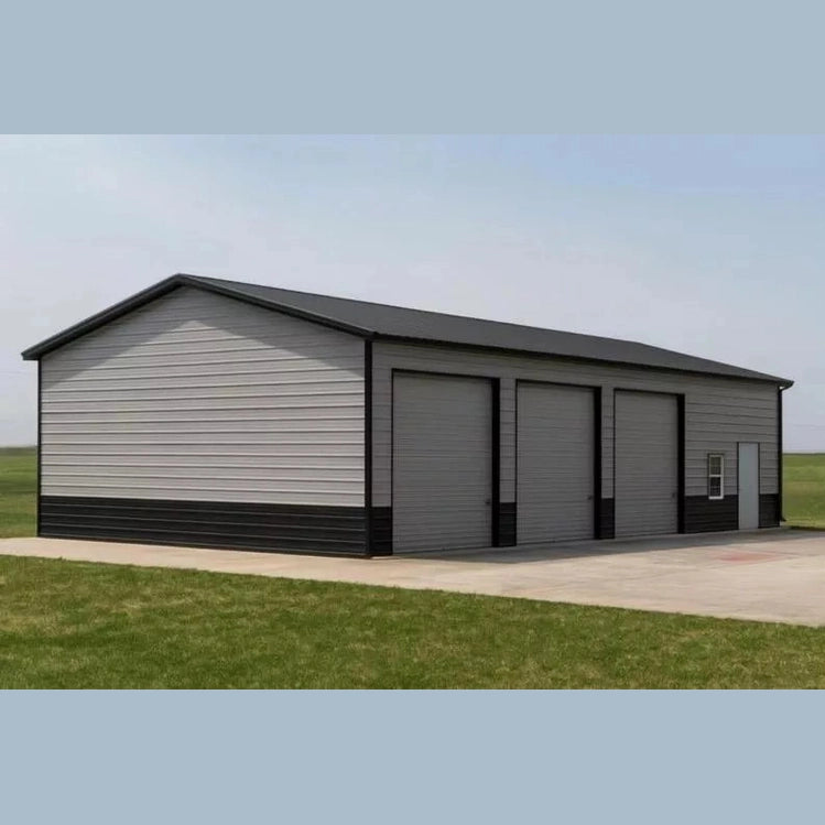 24' x 50' x 12' Three Bay Garage with Workshop