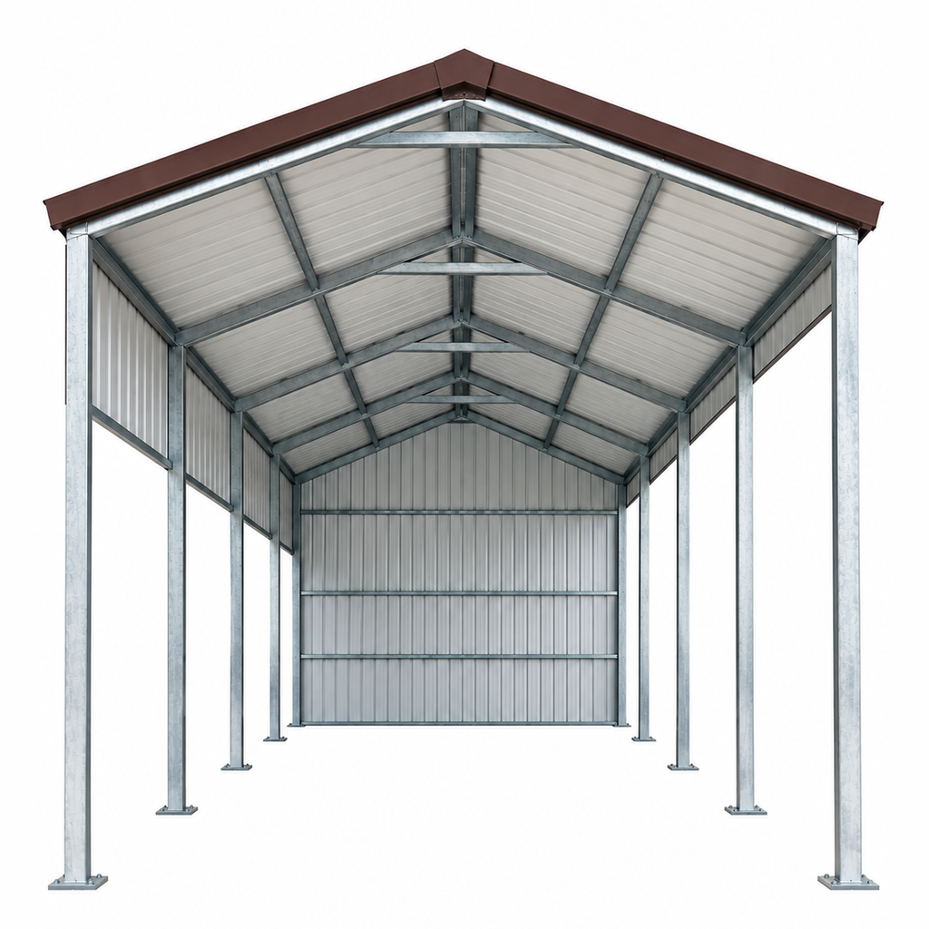Ready Built Steel TEXAS ONLY - 18' x 45' x 12' Steel Pole Frame RV Cover Carport