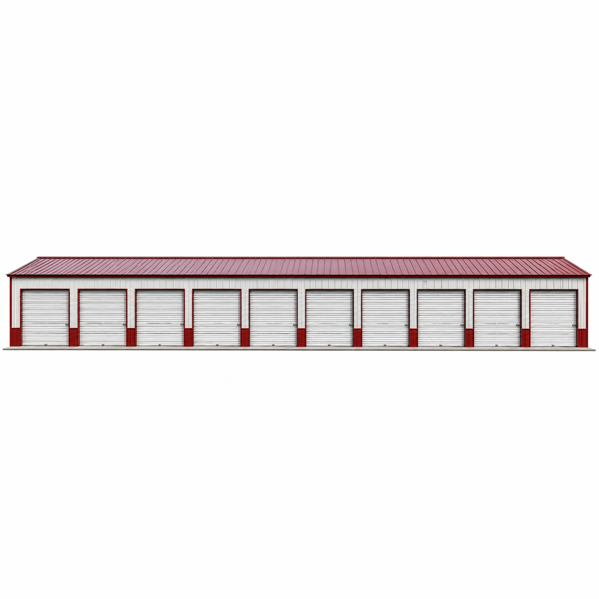 24' x 120' x 11' Ten Unit Storage Metal Building