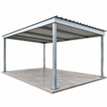 Ready Built Steel TEXAS ONLY - 10' x 20' x 8' Steel Post-Frame, Flat Roof Truss Rear Patio Awning
