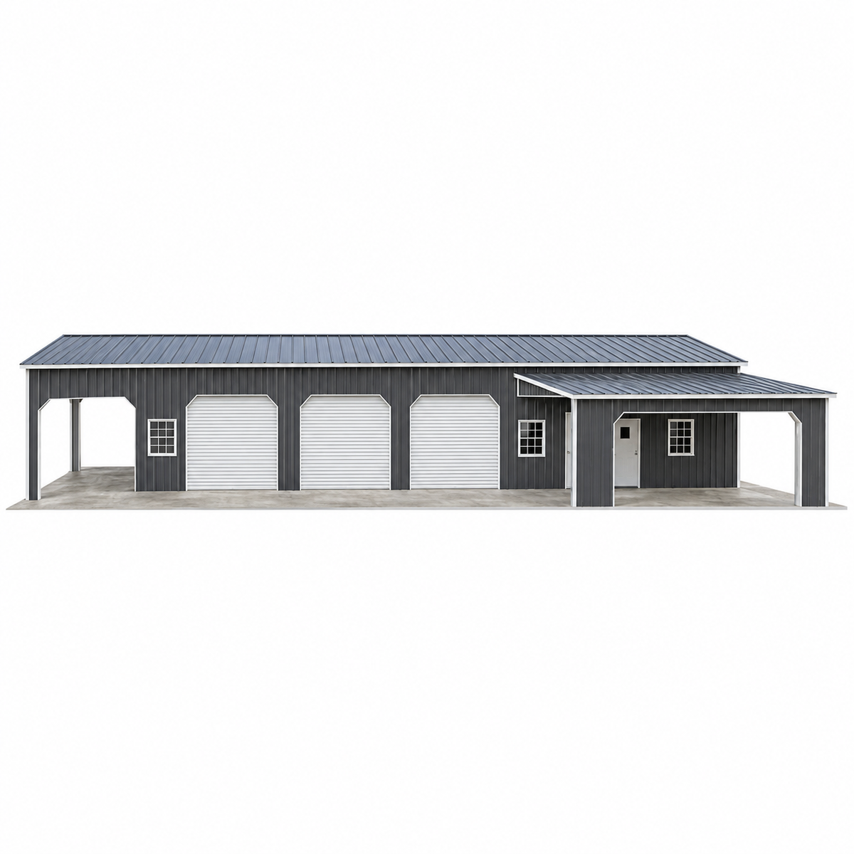 24' x 70' x 11' Luxury Garage Workshop with Lean to