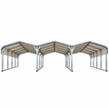 54' x 20' x 8 Triple Wide Regular Roof Carport