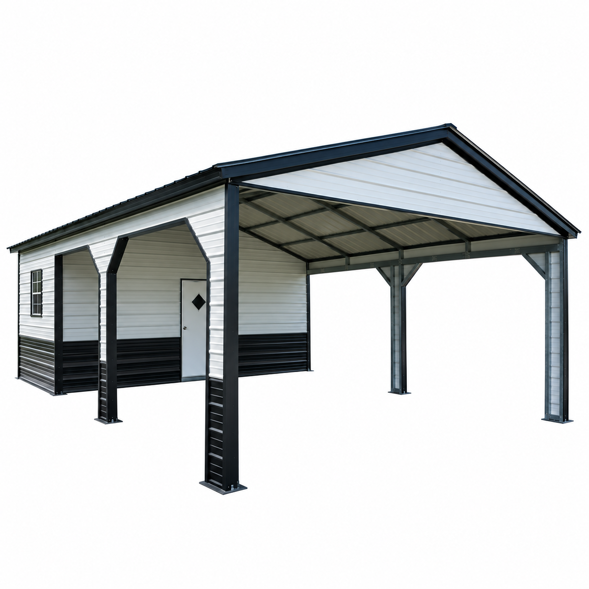 20' x 30' x 9" Vertical Roof Utility Combo Garage Carport